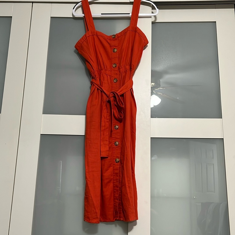 Orange sun dress sz L